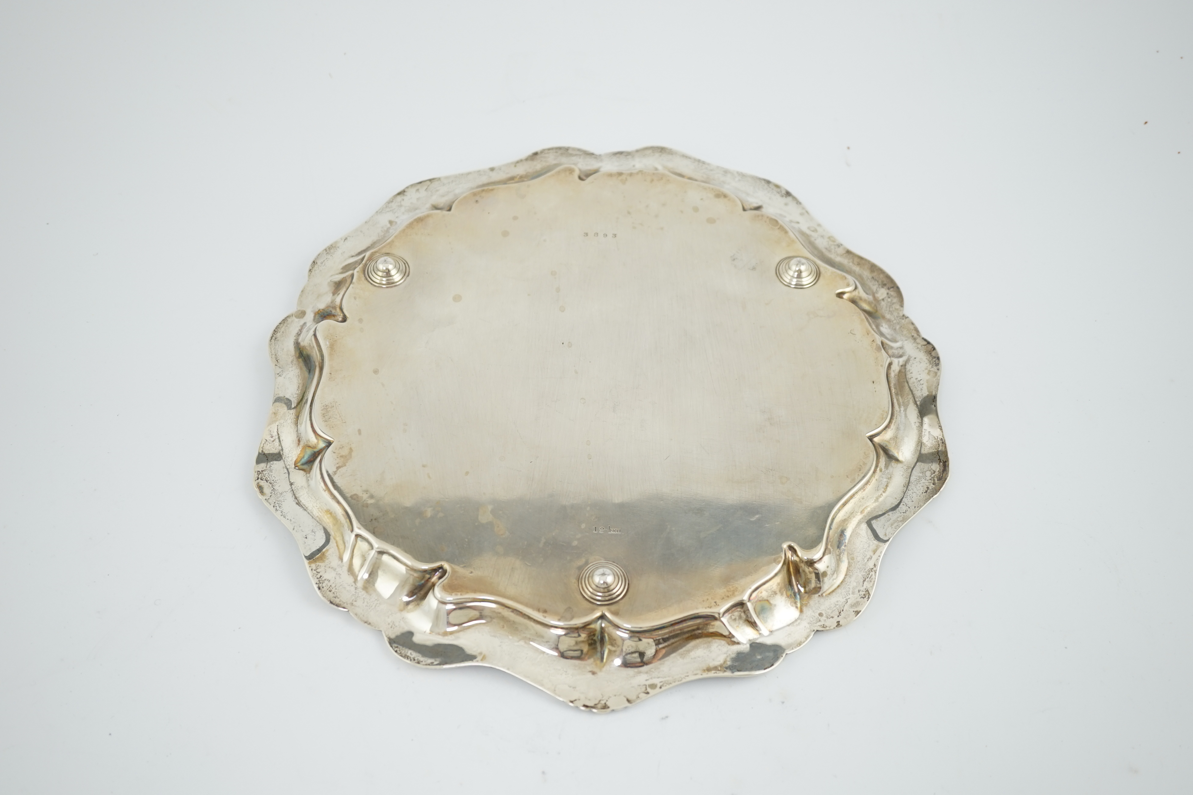 An Edwardian silver salver